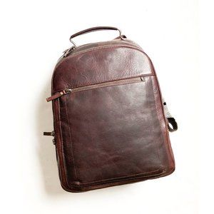 BARNEYS NEW YORK Men's Leather Backback, Brown